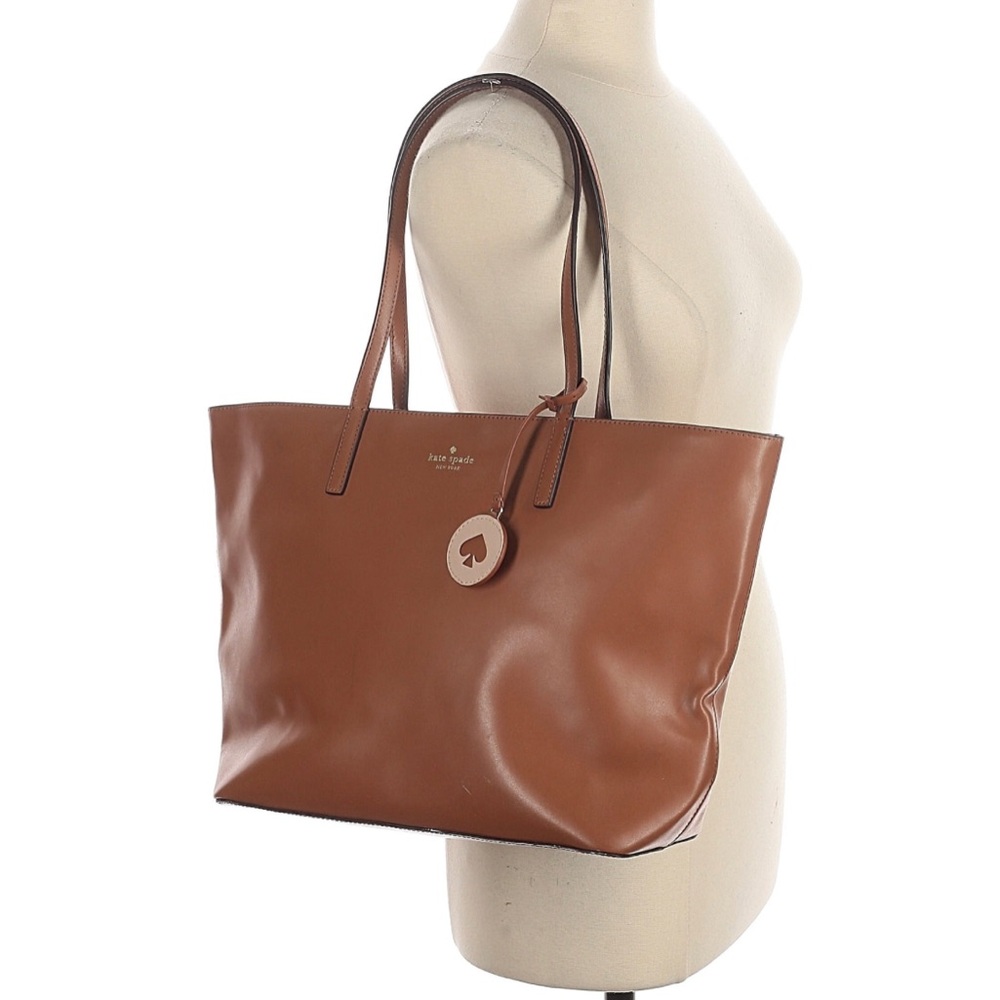 Kate Spade Tan/Brown Leather Tote Bag